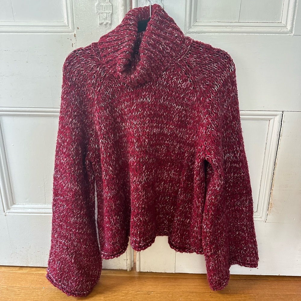 Urban Outfitters Turtleneck Chunky Knit Bell Sleeve Sweater - Picture 5 of 6